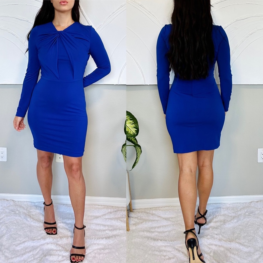 Badgley Misschka Belle Blue Long sleeve Dress